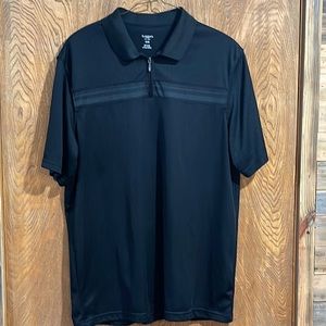 Mens polo XL black shirt with zipper
